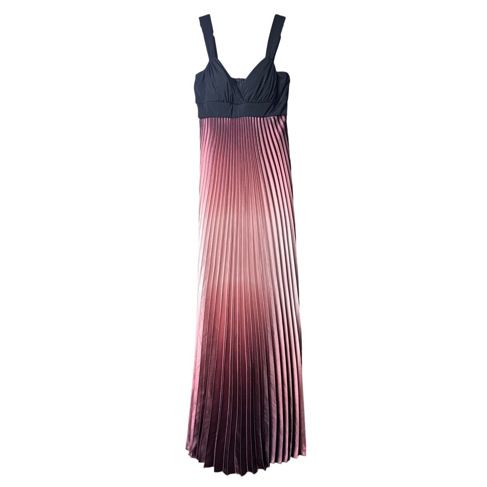 Betsy & Adam Women's size 10 Pleated Maxi Dess Special Occasion Gown Ombre NEW - Picture 1 of 13